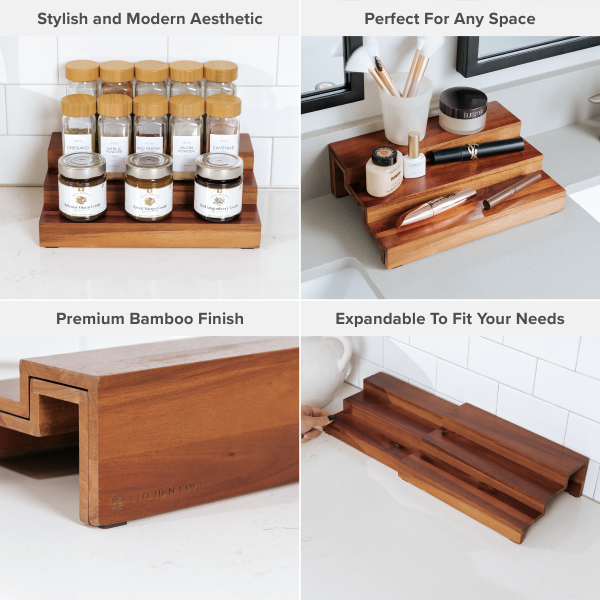 3 Tier Spice Shelf - Acacia - Image 3